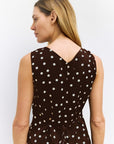 Haut sans Manches Kelly Brun à Pois All Row - Ex - voto