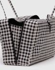 Baggu Gingham Black and White Medium Bowler Bag