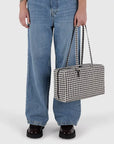 Baggu Gingham Black and White Medium Bowler Bag