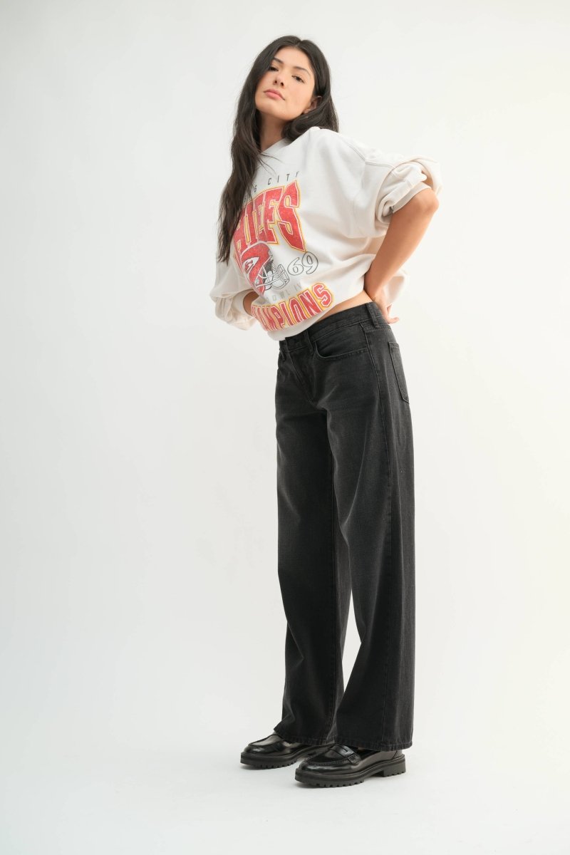 Jeans Baggy Slouch Noir Délavé JBD - Ex - voto