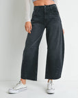Jeans Barrel JBD Noir Délavé - Ex - voto