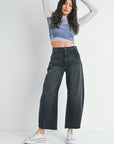 Jeans Barrel JBD Noir Délavé - Ex - voto