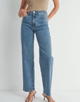 Jeans Bleu Jambe Large Just Black Denim - Ex - voto