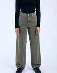 Jeans Donna Dr Denim Washed Olive SOLDE - Vente Finale - Ex - voto