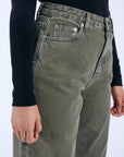 Jeans Donna Dr Denim Washed Olive SOLDE - Vente Finale - Ex - voto