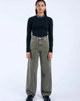Jeans Donna Dr Denim Washed Olive SOLDE - Vente Finale - Ex - voto