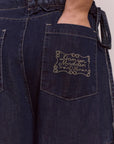 Jeans Droit Augusta Indigo Foncé Damson Madder - Ex - voto