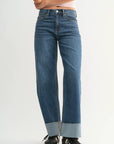 Jeans Droit Rebord Retourné Denim Foncé JBD - Ex - voto