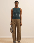 Jeans Felix Gingham Quince Damson Madder - Ex-voto