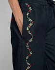 Jeans Rafe Broderies Damson Madder - Ex - voto