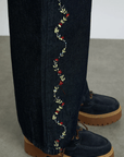Jeans Rafe Broderies Damson Madder - Ex - voto