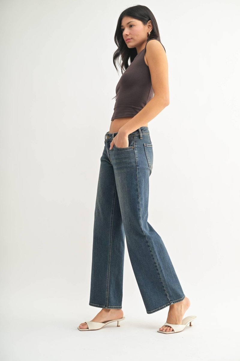 Jeans Taille Basse Droit Vintage Dark JBD - Ex - voto