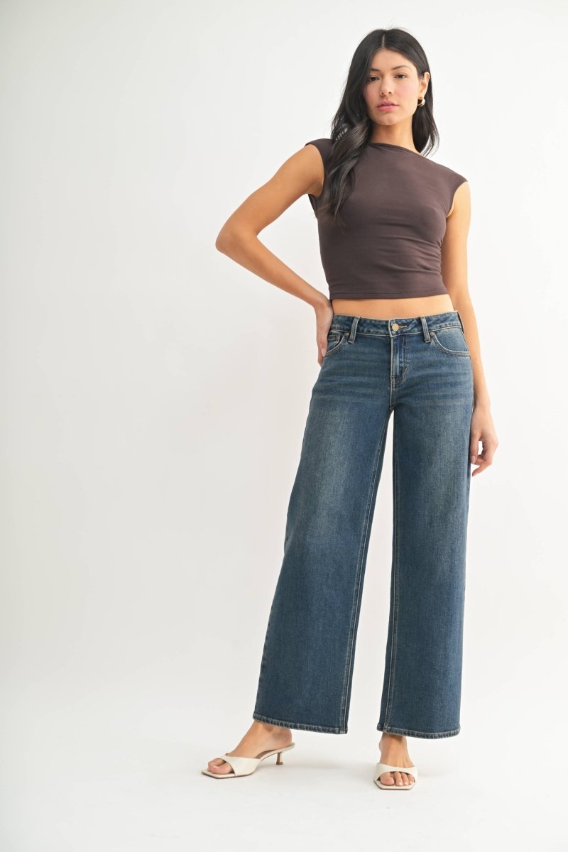 Jeans Taille Basse Droit Vintage Dark JBD - Ex - voto