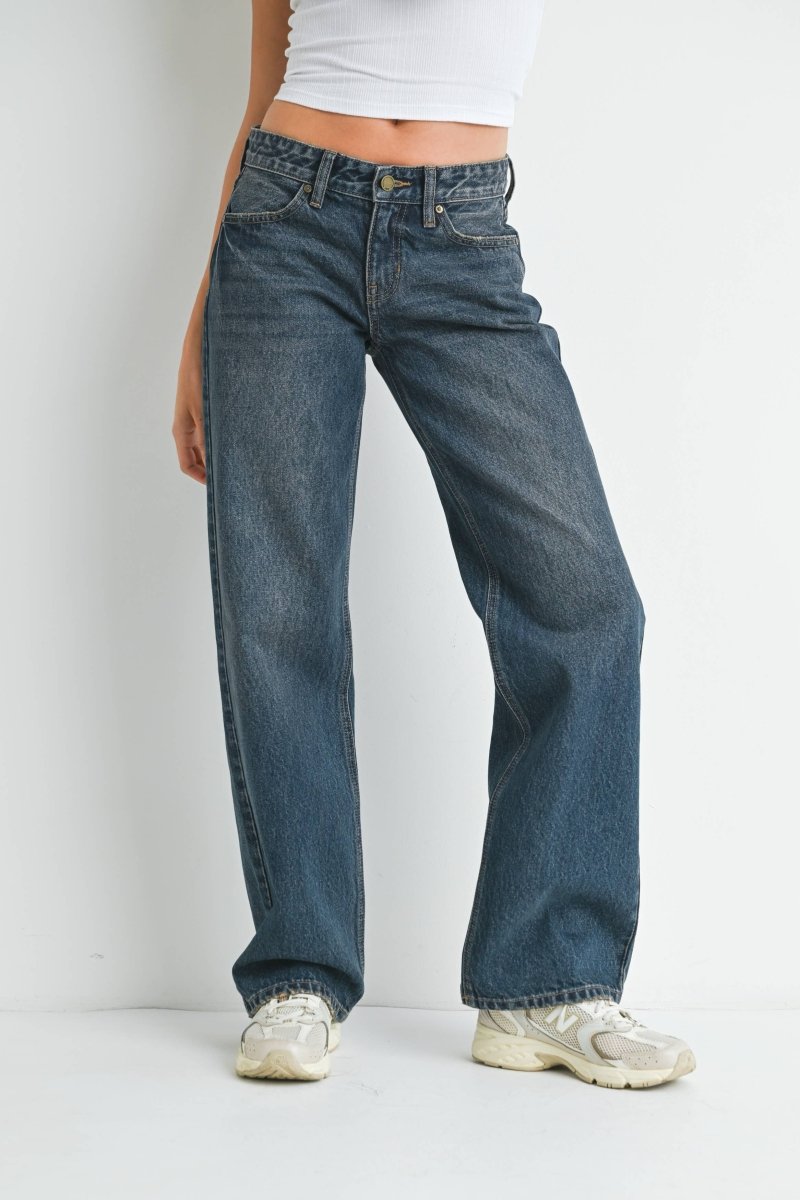 Jeans Taille Basse Jambe Droite Denim Foncé JBD - Ex - voto