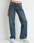 Jeans Taille Basse Jambe Droite Denim Foncé JBD - Ex - voto