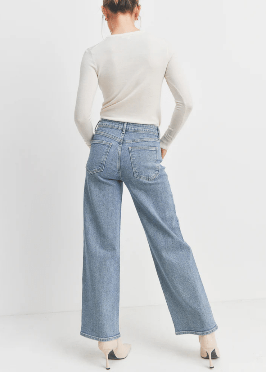 Jeans Taille Haute Droit Bleu Clair JBD - Ex - voto