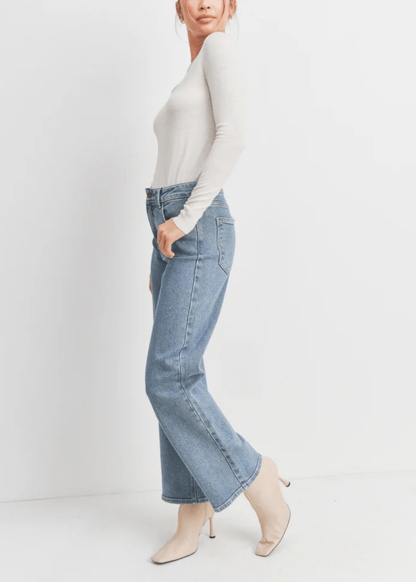 Jeans Taille Haute Droit Bleu Clair JBD - Ex - voto