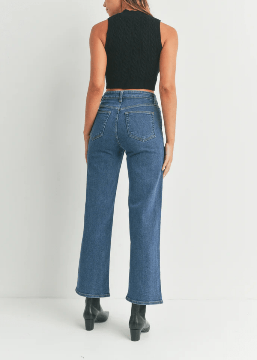 Jeans Taille Haute Droit Bleu Foncé JBD - Ex - voto