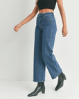 Jeans Taille Haute Droit Bleu Foncé JBD - Ex - voto