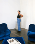Jeans Taille Haute Droit Bleu Foncé JBD - Ex - voto