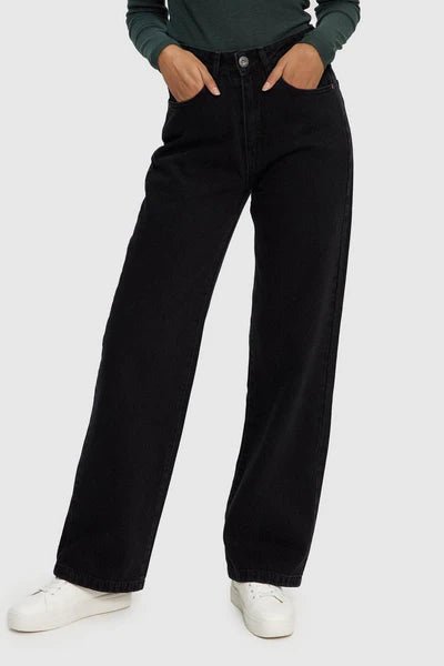 Jeans Taille Haute Kuwalla Washed Black - Ex - voto