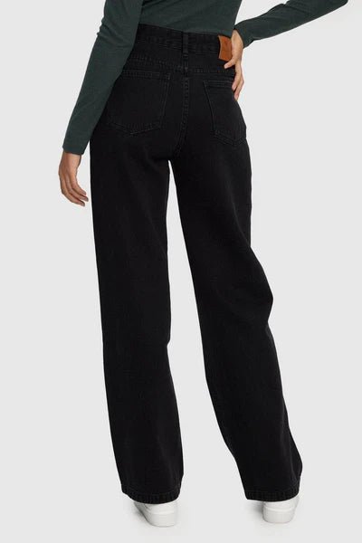 Jeans Taille Haute Kuwalla Washed Black - Ex - voto