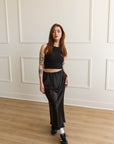 Jupe Ellie Noire Satin Dailystory - Ex - voto