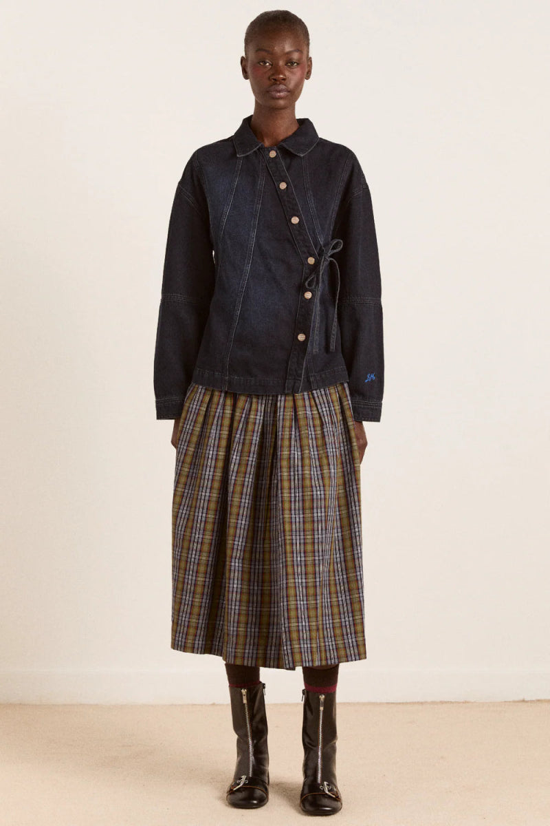 Jupe Josie Damson Madder Carreaux - Ex - voto