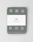 Linge Squares Olive et Lilas WRAP - Ex - voto
