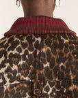 Manteau Bomber Pixie Damson Madder Léopard - Ex - voto
