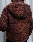 Manteau Puffer Pearl Damson Madder Léopard - Ex - voto