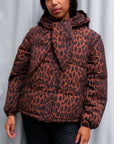 Manteau Puffer Pearl Damson Madder Léopard - Ex - voto