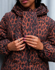 Manteau Puffer Pearl Damson Madder Léopard - Ex - voto