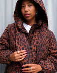 Manteau Puffer Pearl Damson Madder Léopard - Ex - voto