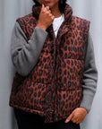 Manteau Puffer Pearl Damson Madder Léopard - Ex - voto