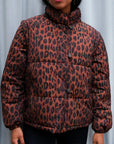 Manteau Puffer Pearl Damson Madder Léopard - Ex - voto