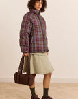 Manteau Puffer Réversible Opal Plum Check Damson Madder - Ex-voto