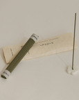 Cedar and Myrrh Hinoki Incense with Flower Incense Holder