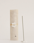 Cedar and Myrrh Hinoki Incense with Flower Incense Holder