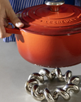 &Klevering Twist Silver Trivet