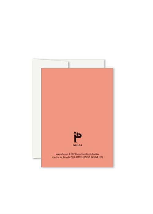 Mini Carte de Souhaits Drunk in Love Paperole - Ex - voto