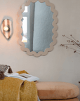 Miroir Scalloped Rose 18 x 26 Bloomingville VENTE FINALE - Ex - voto