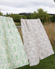Nappe Coeur Radis Vert et Lilas E. Gravel 133 x 244cm - Ex - voto