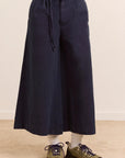 Pantalon Culotte Lotta Marine Damson Madder - Ex-voto