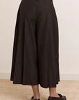 Pantalon Culotte Plissée Winona Pinstripe Damson Madder - Ex-voto
