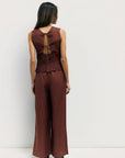 Pantalon en Lin Maven Brun All Row - Ex - voto
