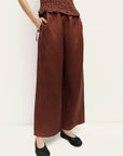 Pantalon en Lin Maven Brun All Row - Ex - voto