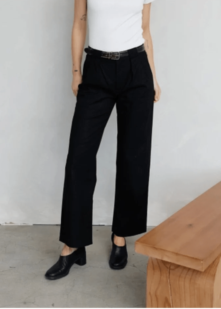 Pantalon en Lin Noir Margaret Mod Ref SOLDE - Vente finale - Ex - voto