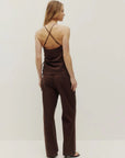 Pantalon en Lin Rosie Cacao Kuwalla - Ex - voto
