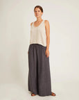 Pantalon en Lin Tate Noir Naïf - Ex - voto